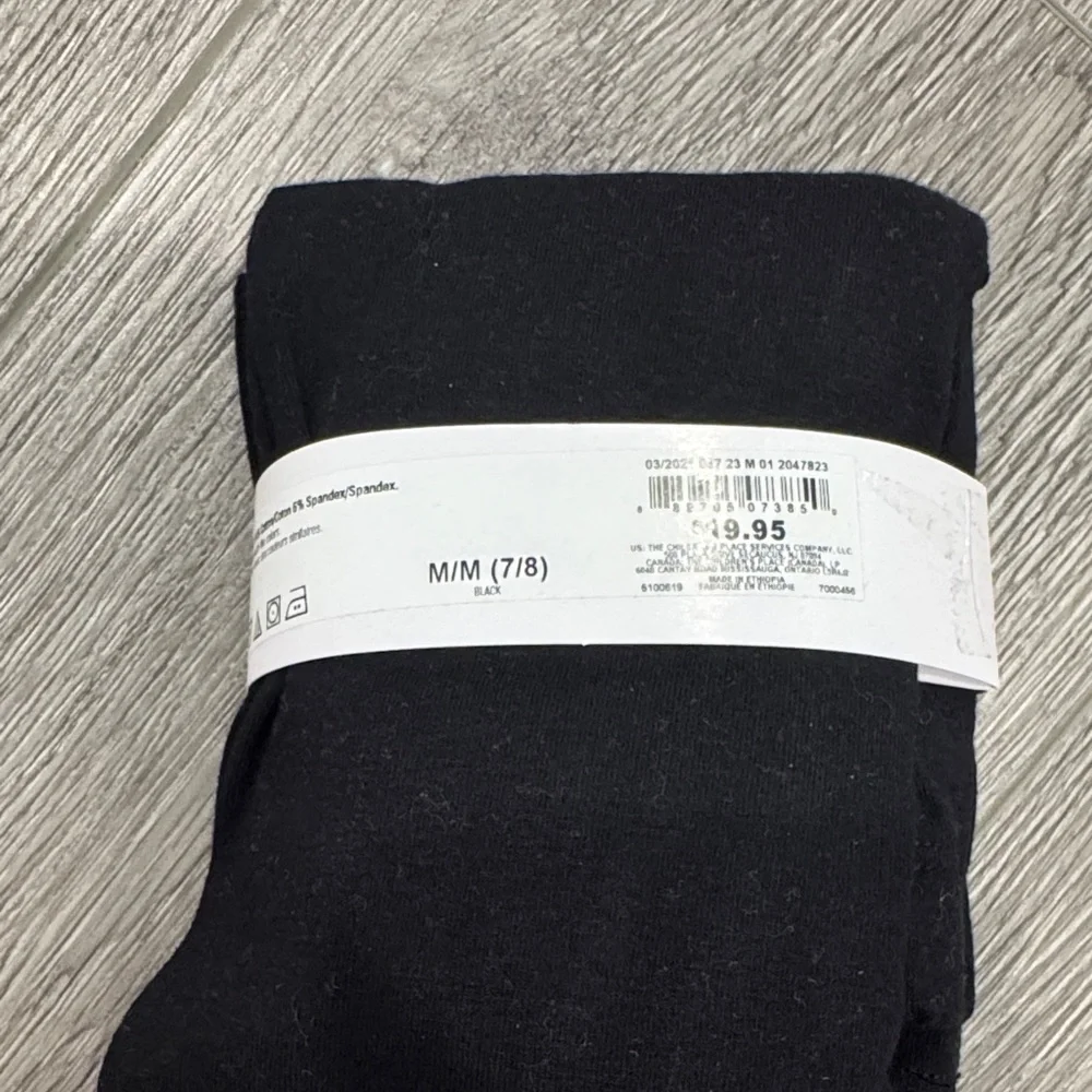 The Children's Place Black Capri Leggings 2-Pack - Girls Size Medium 7/8 f4